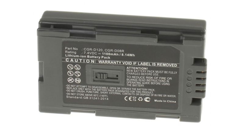 Аккумуляторные батареи для фотоаппаратов и видеокамер Panasonic NV-EX21AЕмкость (mAh): 1100. Напряжение (V): 7,4