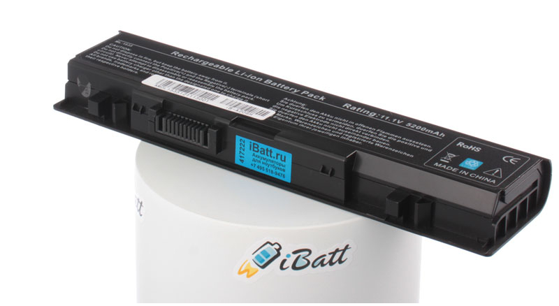 Аккумуляторная батарея WU960 для ноутбуков Dell. Артикул iB-A206H.Емкость (mAh): 5200. Напряжение (V): 11,1