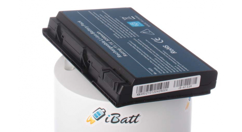 Аккумуляторная батарея для ноутбука Acer TravelMate 5730G-6B4G32MN. Артикул iB-A133H.Емкость (mAh): 5200. Напряжение (V): 11,1