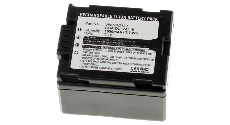 Аккумуляторная батарея CGA-DU06 для фотоаппаратов и видеокамер Hitachi. Артикул iB-F459.Емкость (mAh): 1050. Напряжение (V): 7,4