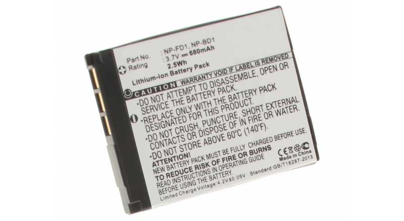 Аккумуляторные батареи для фотоаппаратов и видеокамер Sony Cyber-shot DSC-T77/GЕмкость (mAh): 680. Напряжение (V): 3,7