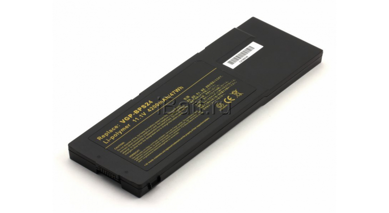Аккумуляторная батарея для ноутбука Sony VAIO VPC-SE2V9E/B. Артикул 11-1587.Емкость (mAh): 4200. Напряжение (V): 11,1