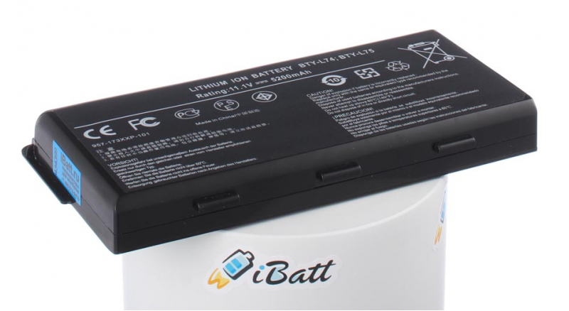 Аккумуляторная батарея iBatt iB-A440H для ноутбука MSIЕмкость (mAh): 5200. Напряжение (V): 11,1