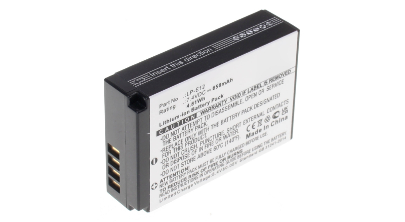 Аккумуляторная батарея iBatt iB-F477 для фотокамер и видеокамер CanonЕмкость (mAh): 650. Напряжение (V): 7,4
