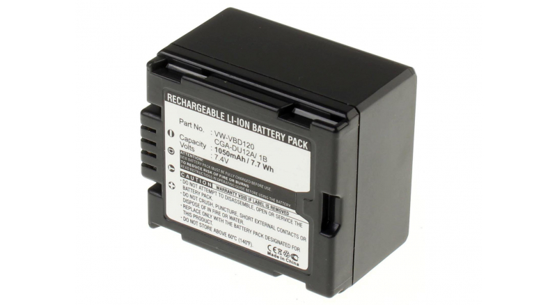 Аккумуляторная батарея CGA-DU21E/1B для фотоаппаратов и видеокамер Panasonic. Артикул iB-F459.Емкость (mAh): 1050. Напряжение (V): 7,4