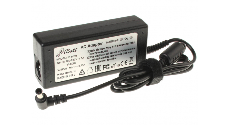 Блок питания (адаптер питания) PCGA-AC16V4 для ноутбука Fujitsu-Siemens. Артикул iB-R125. Напряжение (V): 16