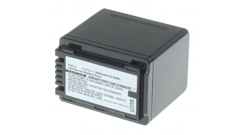 Аккумуляторные батареи для фотоаппаратов и видеокамер Panasonic HC-V520GKЕмкость (mAh): 3000. Напряжение (V): 3,6