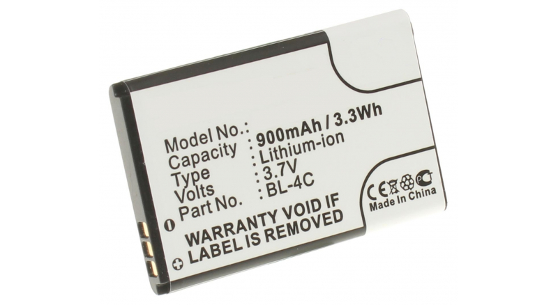 Аккумуляторная батарея BL-4C для телефонов, смартфонов LBook. Артикул iB-M348.Емкость (mAh): 900. Напряжение (V): 3,7