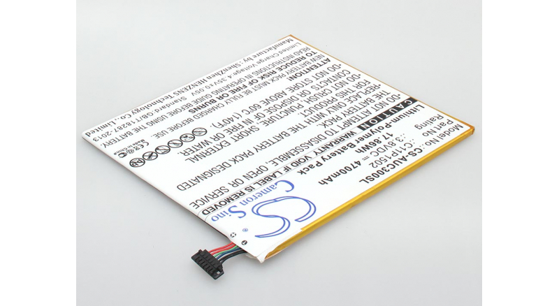 Аккумуляторная батарея для ноутбука Asus ZenPad 10 Z300CG. Артикул iB-A1155.Емкость (mAh): 4700. Напряжение (V): 3,8