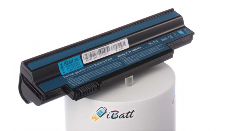 Аккумуляторная батарея для ноутбука Packard Bell dot s2 DOT S2-202RU. Артикул iB-A148.Емкость (mAh): 6600. Напряжение (V): 10,8