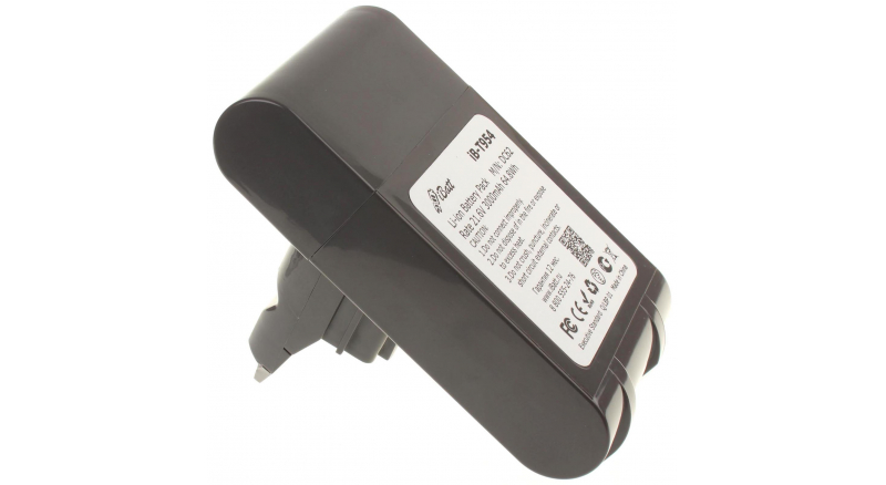 Аккумуляторная батарея для пылесоса Dyson DC62 Animal Pro. Артикул iB-T954.Емкость (mAh): 3000. Напряжение (V): 21,6