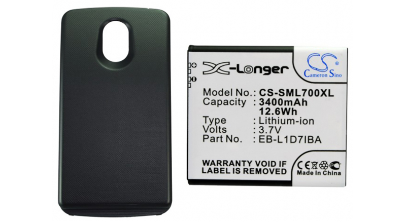 Аккумуляторная батарея для телефона, смартфона Sprint Galaxy Nexus. Артикул iB-M2760.Емкость (mAh): 3400. Напряжение (V): 3,7