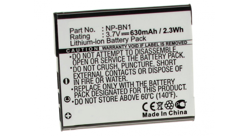 Аккумуляторные батареи для фотоаппаратов и видеокамер Sony Cyber-shot DSC-W580Емкость (mAh): 630. Напряжение (V): 3,7