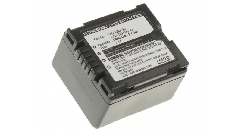 Аккумуляторная батарея CGA-DU07A для фотоаппаратов и видеокамер Panasonic. Артикул iB-F459.Емкость (mAh): 1050. Напряжение (V): 7,4