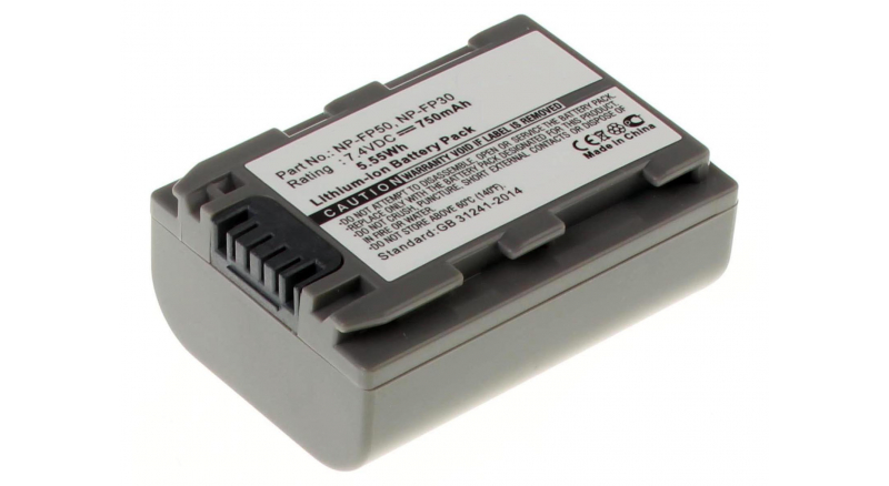 Аккумуляторные батареи для фотоаппаратов и видеокамер Sony DCR-DVD703EЕмкость (mAh): 750. Напряжение (V): 7,4
