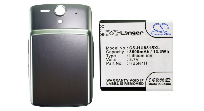 Аккумуляторная батарея для телефона, смартфона Huawei U8815 Ascend G300. Артикул iB-M471.Емкость (mAh): 3600. Напряжение (V): 3,7