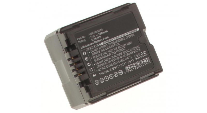 Аккумуляторные батареи для фотоаппаратов и видеокамер Panasonic PV-GS90PCЕмкость (mAh): 750. Напряжение (V): 7,4