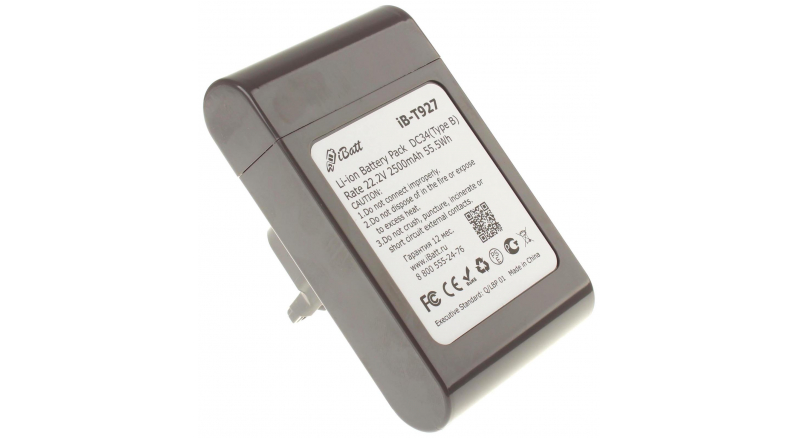 Аккумуляторная батарея 965557-02 для пылесосов Dyson. Артикул iB-T927.Емкость (mAh): 2500. Напряжение (V): 22,2