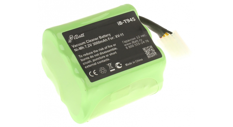 Аккумуляторная батарея для пылесоса Neato XV Signature. Артикул iB-T945.Емкость (mAh): 3000. Напряжение (V): 7,2