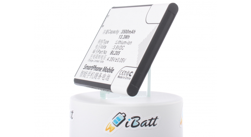 Аккумуляторная батарея iBatt iB-M819 для телефонов, смартфонов LenovoЕмкость (mAh): 3500. Напряжение (V): 3,8