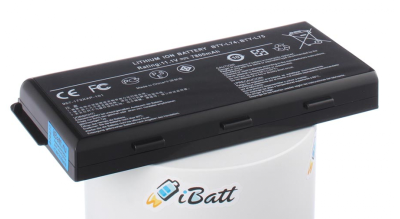 Аккумуляторная батарея BTY-L74 для ноутбуков MSI. Артикул iB-A441H.Емкость (mAh): 7200. Напряжение (V): 11,1