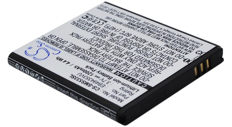 Аккумуляторная батарея для телефона, смартфона Samsung GT-i5510. Артикул iB-M1027.Емкость (mAh): 1200. Напряжение (V): 3,7