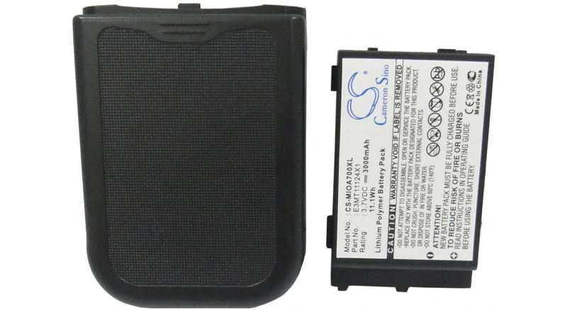 Аккумуляторная батарея для телефона, смартфона MiTAC Mio A701. Артикул iB-M132.Емкость (mAh): 3000. Напряжение (V): 3,7