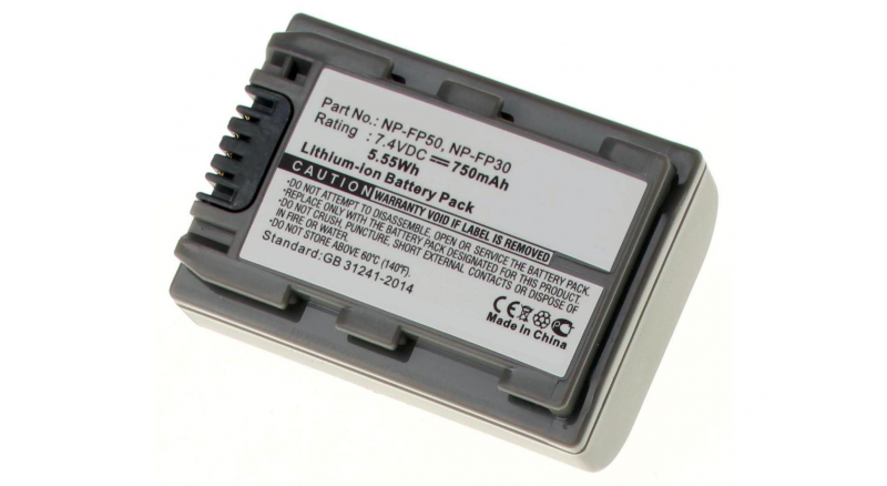 Аккумуляторные батареи для фотоаппаратов и видеокамер Sony DCR-HC30LЕмкость (mAh): 750. Напряжение (V): 7,4