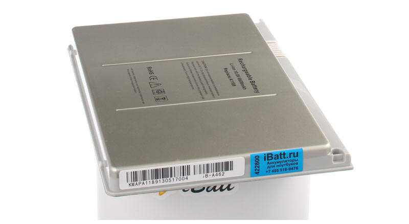 Аккумуляторная батарея MA458*/A для ноутбуков Apple. Артикул iB-A462.Емкость (mAh): 6600. Напряжение (V): 10,8