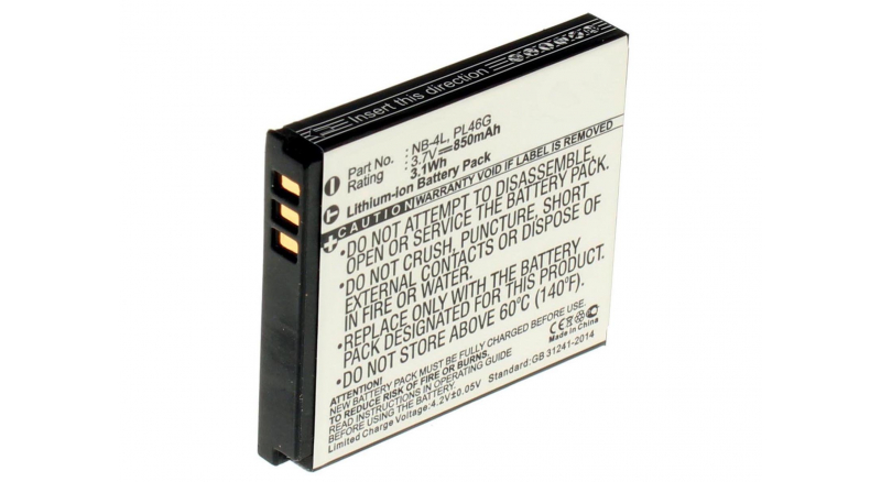 Аккумуляторная батарея NB-4L для фотоаппаратов и видеокамер Canon. Артикул iB-F122.Емкость (mAh): 850. Напряжение (V): 3,7