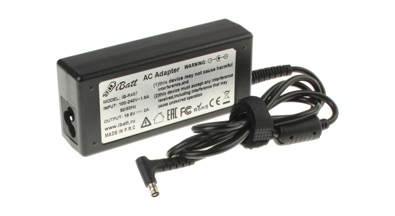 Блок питания (адаптер питания) для ноутбука Sony VAIO SVT11215CW Tap 11. Артикул iB-R457. Напряжение (V): 19,5