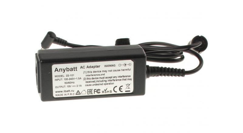 Блок питания (адаптер питания) для ноутбука Asus Eee PC 1005P. Артикул 22-101. Напряжение (V): 19