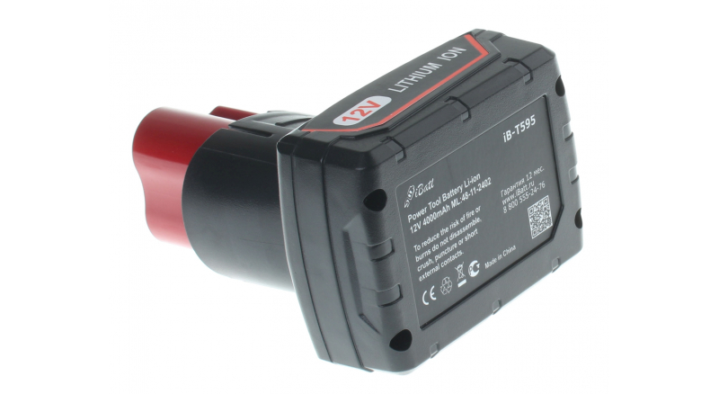 Аккумуляторная батарея для электроинструмента Milwaukee M12 BPS. Артикул iB-T595.Емкость (mAh): 4000. Напряжение (V): 12