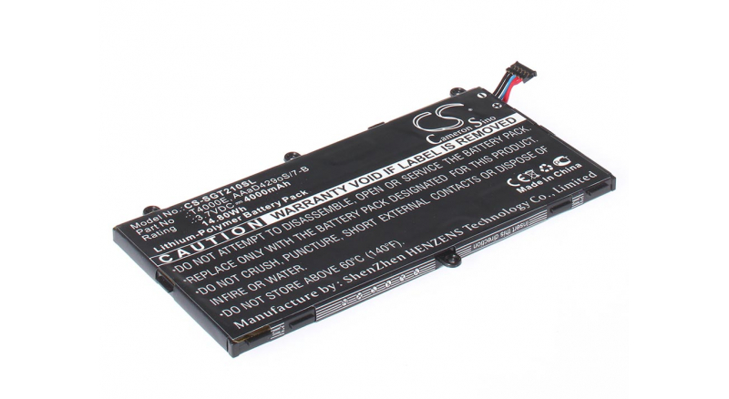 Аккумуляторная батарея для ноутбука Samsung Galaxy Tab 3 7.0 SM-T211. Артикул iB-A1287.Емкость (mAh): 4000. Напряжение (V): 3,7