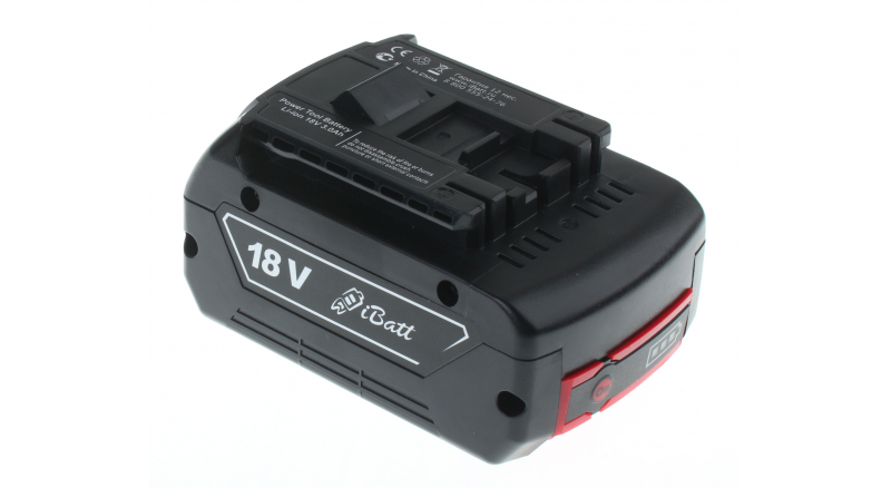 Аккумуляторная батарея для электроинструмента Bosch GSA 18 V-LI. Артикул iB-T168.Емкость (mAh): 3000. Напряжение (V): 18
