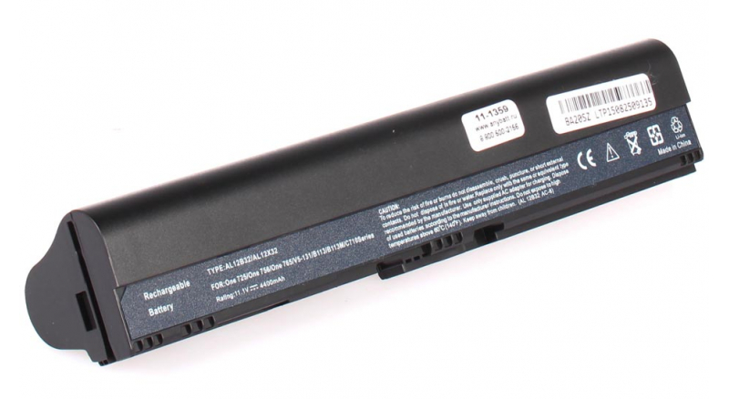 Аккумуляторная батарея для ноутбука Acer Aspire One AO756-B2kk. Артикул 11-1359.Емкость (mAh): 4400. Напряжение (V): 11,1