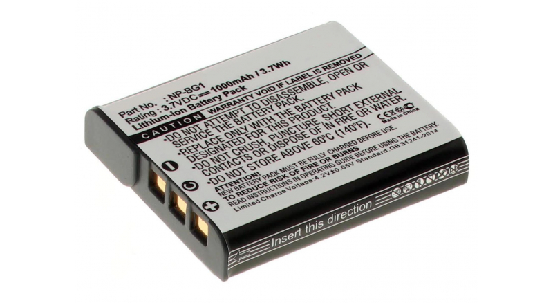 Аккумуляторные батареи для фотоаппаратов и видеокамер Sony Cyber-shot DSC-W150/BЕмкость (mAh): 1000. Напряжение (V): 3,7