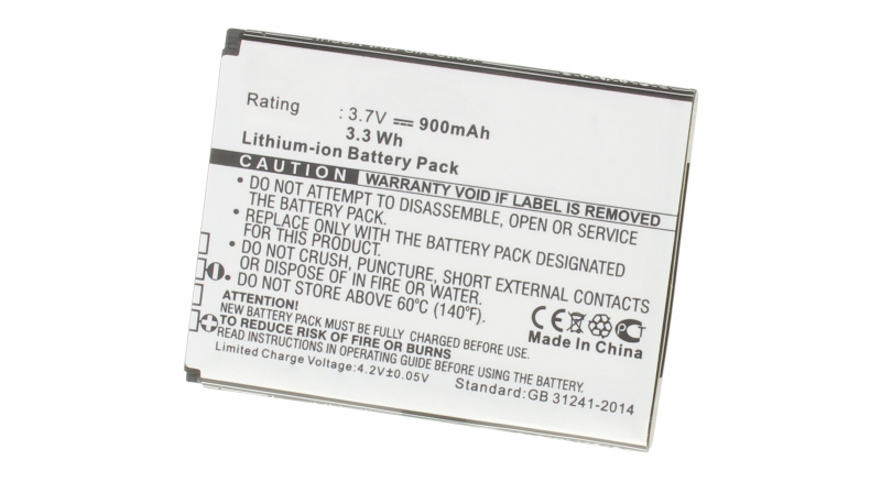 Аккумуляторная батарея для телефона, смартфона TCL A860. Артикул iB-M447.Емкость (mAh): 900. Напряжение (V): 3,7