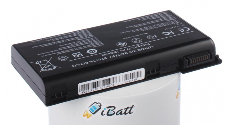 Аккумуляторная батарея для ноутбука MSI Megabook CX600. Артикул iB-A441H.Емкость (mAh): 7200. Напряжение (V): 11,1