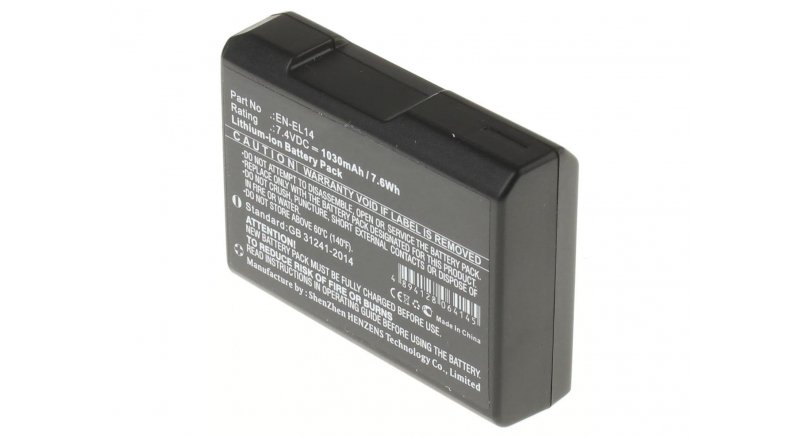 Аккумуляторная батарея EN-EL14 для фотоаппаратов и видеокамер Nikon. Артикул iB-F193.Емкость (mAh): 1030. Напряжение (V): 7,4