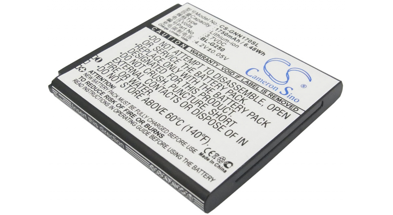 Аккумуляторная батарея BL-G205 для телефонов, смартфонов Gionee. Артикул iB-M1798.Емкость (mAh): 1750. Напряжение (V): 3,7