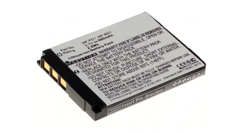 Аккумуляторные батареи для фотоаппаратов и видеокамер Sony Cyber-shot DSC-T90/PЕмкость (mAh): 680. Напряжение (V): 3,7