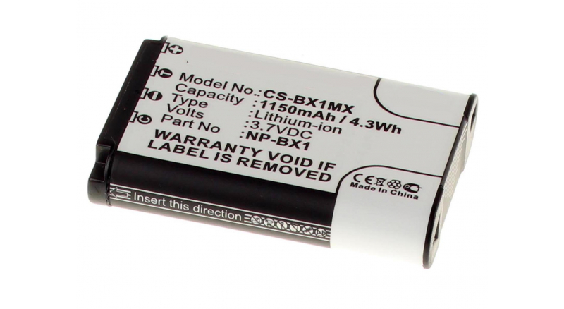 Аккумуляторные батареи для фотоаппаратов и видеокамер Sony Cyber-shot DSC-RX100 IIIЕмкость (mAh): 1150. Напряжение (V): 3,7