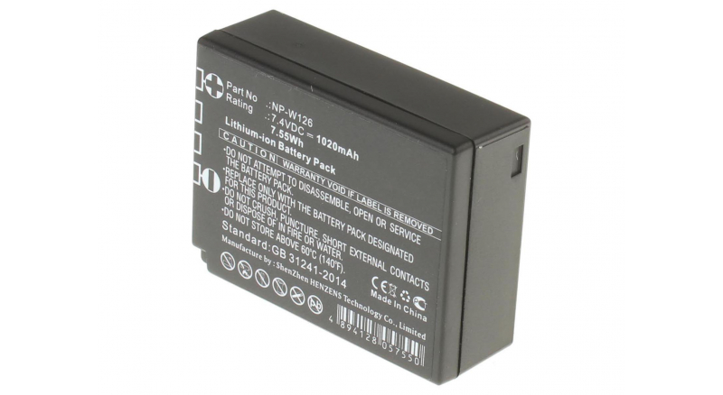 Аккумуляторные батареи для фотоаппаратов и видеокамер FujiFilm X-T100Емкость (mAh): 1020. Напряжение (V): 7,4