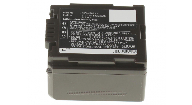 Аккумуляторные батареи для фотоаппаратов и видеокамер Panasonic HDC-SX5GCS-SЕмкость (mAh): 1320. Напряжение (V): 7,4