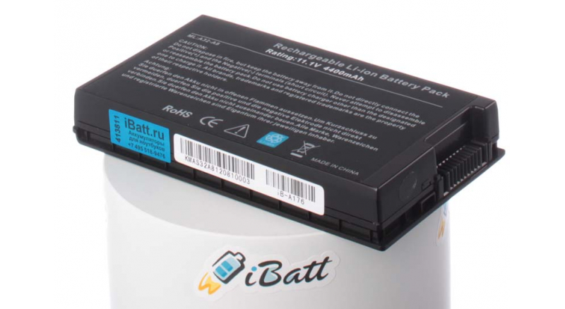 Аккумуляторная батарея iBatt iB-A176 для ноутбука AsusЕмкость (mAh): 4400. Напряжение (V): 11,1