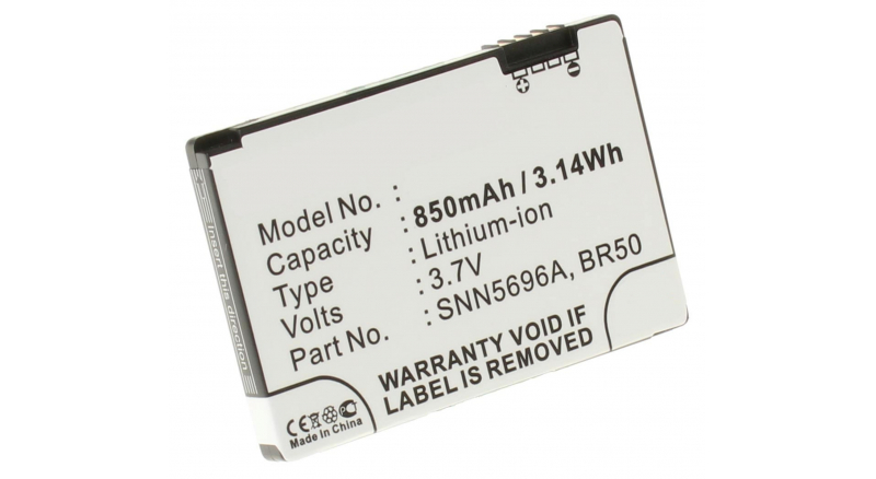 Аккумуляторная батарея SNN5696 для телефонов, смартфонов Motorola. Артикул iB-M357.Емкость (mAh): 850. Напряжение (V): 3,7
