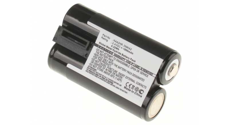 Аккумуляторная батарея KAA2HR для фотоаппаратов и видеокамер Kodak. Артикул iB-F400.Емкость (mAh): 1800. Напряжение (V): 2,4