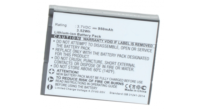 Аккумуляторные батареи для фотоаппаратов и видеокамер Panasonic Lumix DMC-TZ56Емкость (mAh): 950. Напряжение (V): 3,7