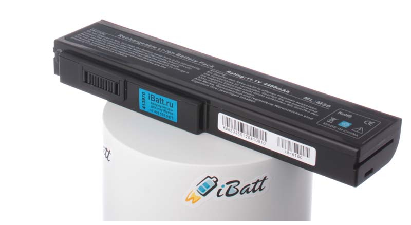 Аккумуляторная батарея для ноутбука Asus M50. Артикул iB-A160.Емкость (mAh): 4400. Напряжение (V): 11,1